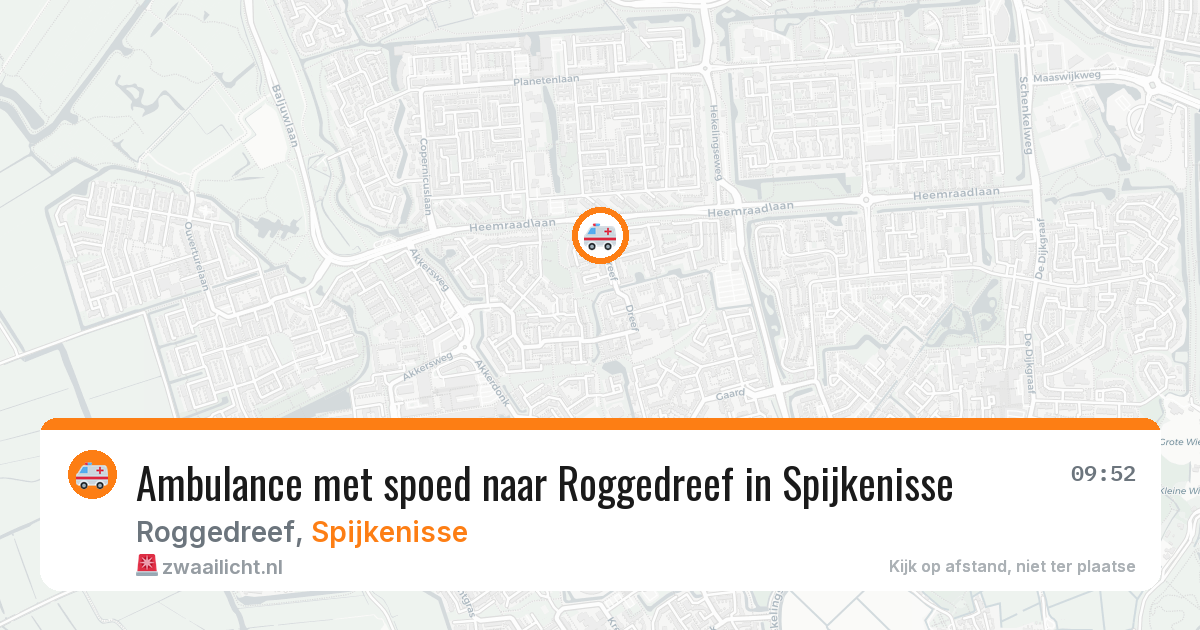 Ambulance met spoed naar Roggedreef in Spijkenisse — 25 apr 2026