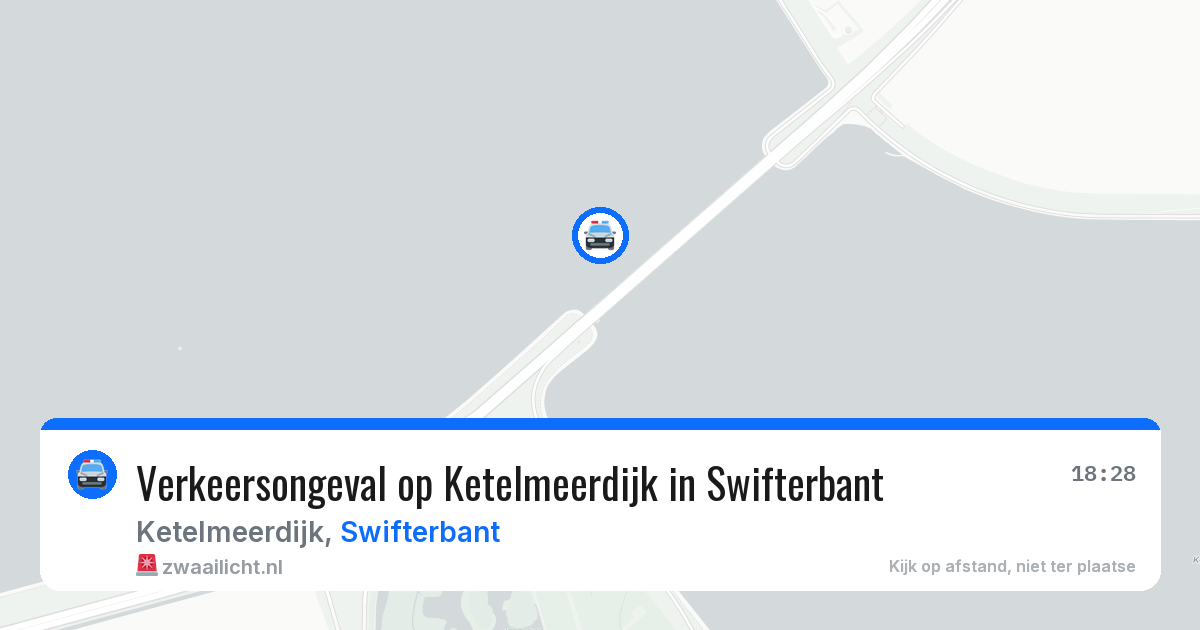 Verkeersongeval op Ketelmeerdijk in Swifterbant — 24 apr 2026