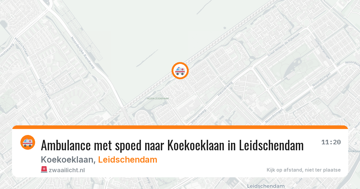 Ambulance met spoed naar Koekoeklaan in Leidschendam — 18 jul 2026