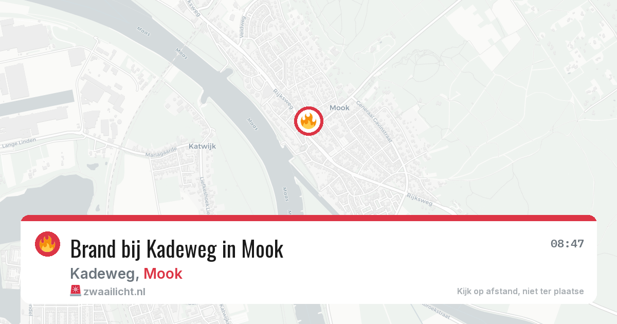 Brand bij Kadeweg in Mook — 2 aug 2026