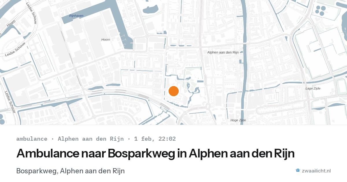 Ambulance naar Bosparkweg in Alphen aan den Rijn — 1 feb 2026