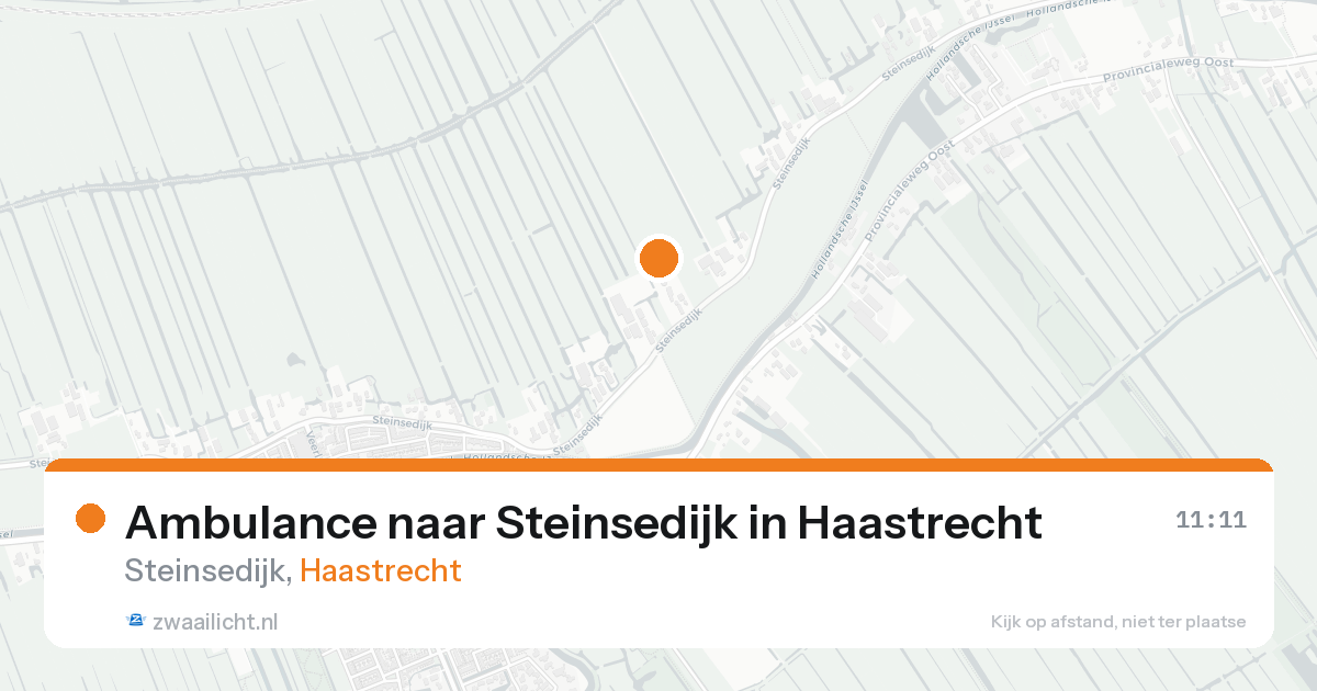 Ambulance naar Steinsedijk in Haastrecht — 20 jun 2026