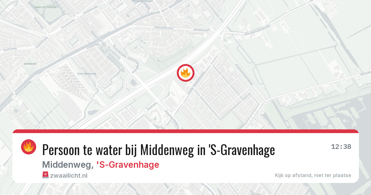 Persoon te water bij Middenweg in 'S-Gravenhage — 6 aug 2026