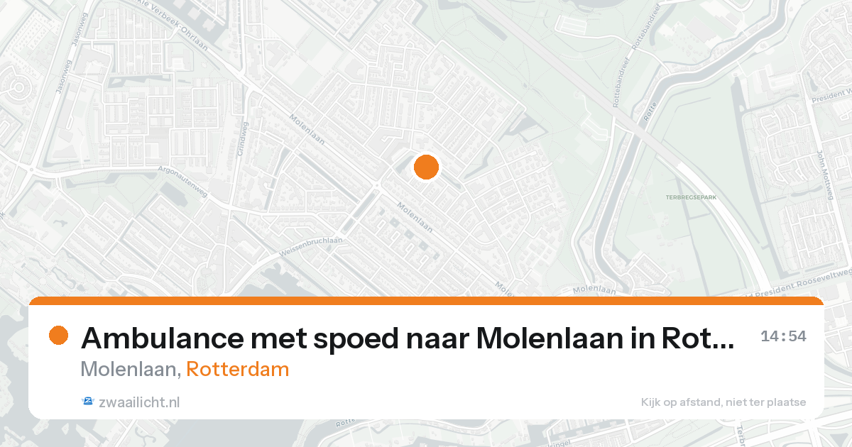 Ambulance met spoed naar Molenlaan in Rotterdam — 18 aug 2026