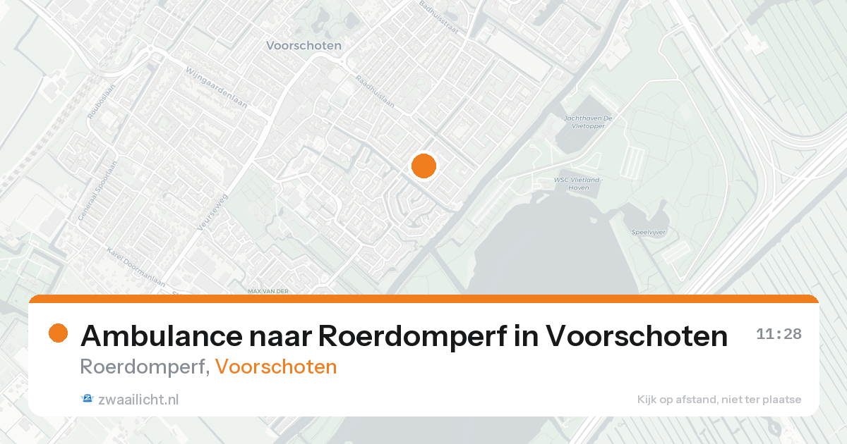 Ambulance naar Roerdomperf in Voorschoten — 16 aug 2026