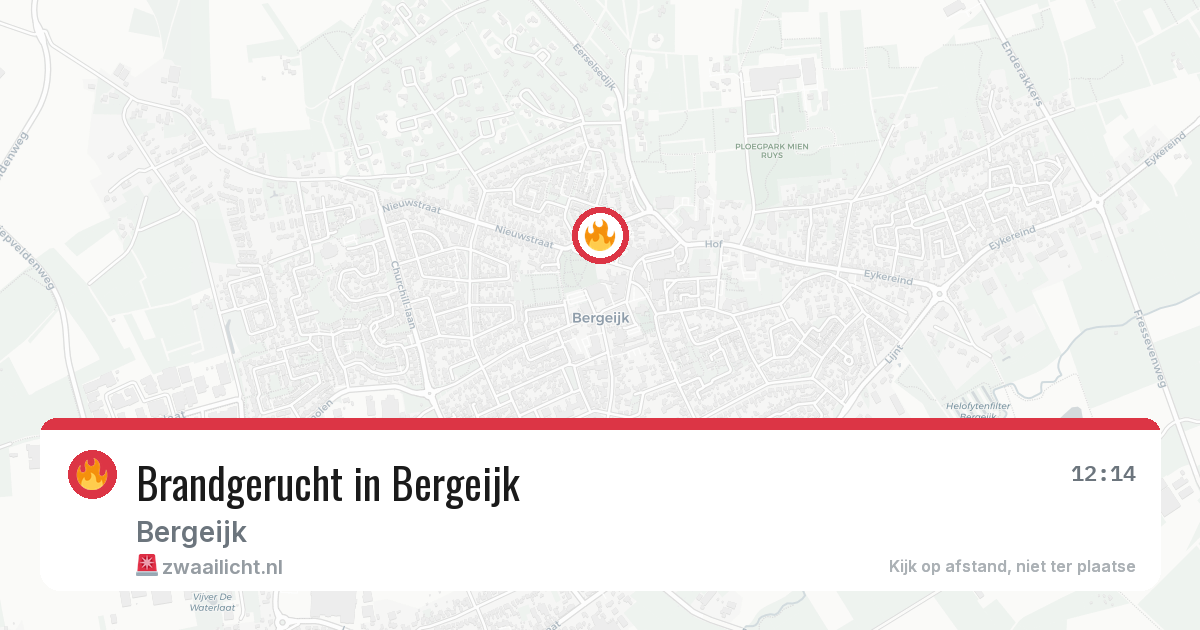 Brandgerucht in Bergeijk — 2 apr 2026