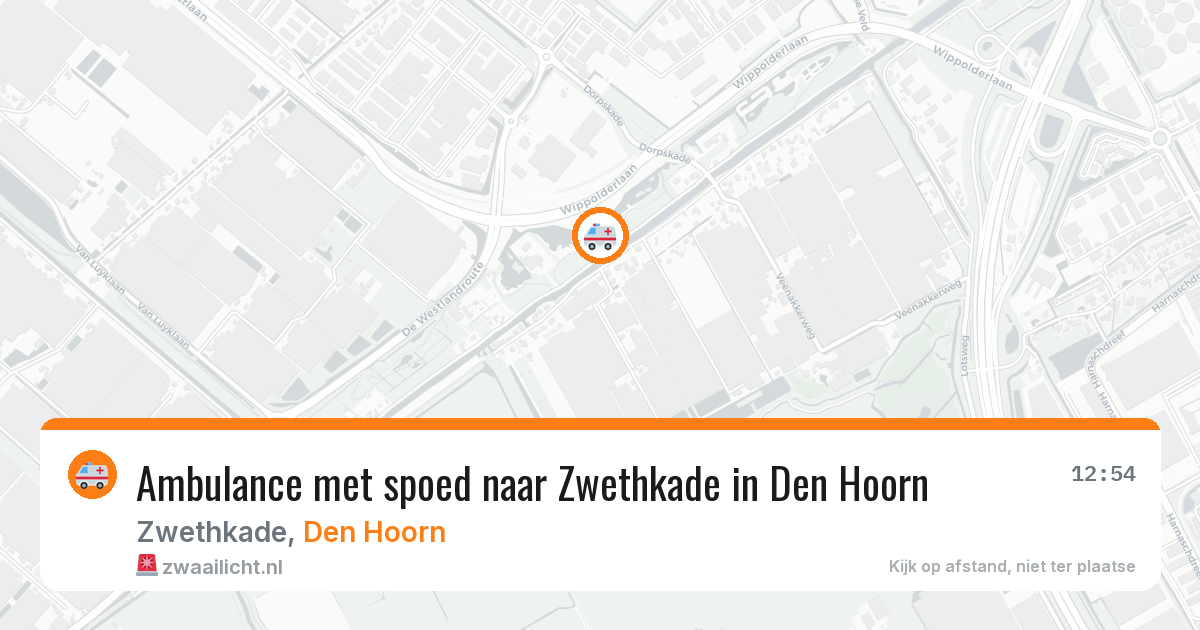 Ambulance met spoed naar Zwethkade in Den Hoorn — 5 jul 2026