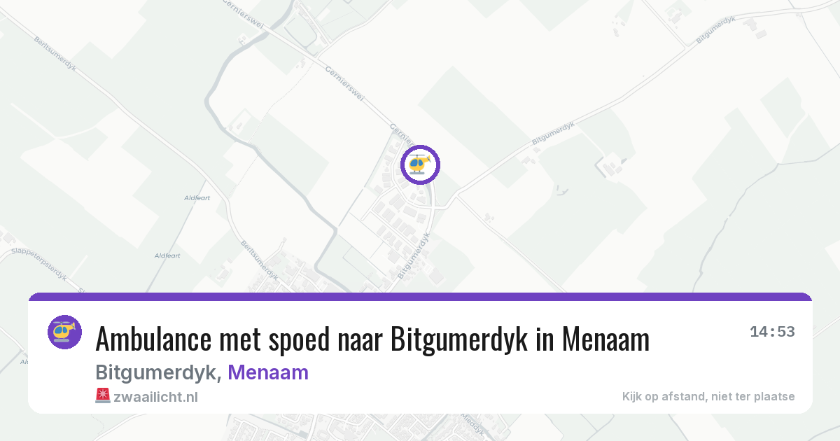 Ambulance met spoed naar Bitgumerdyk in Menaam — 1 apr 2026