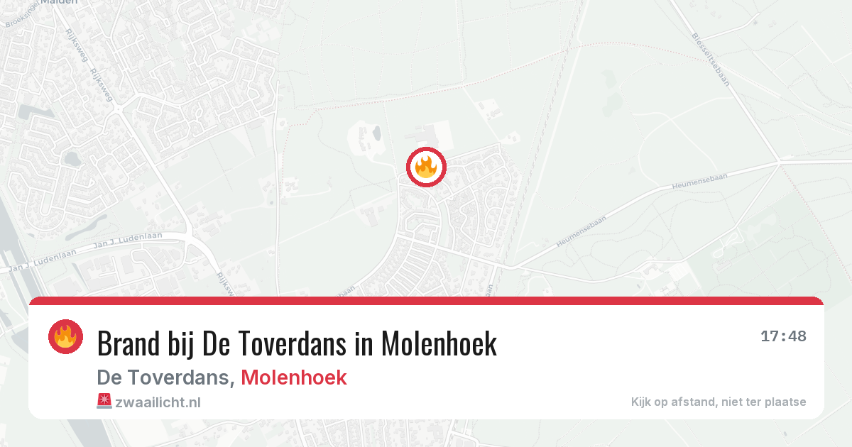 Brand bij De Toverdans in Molenhoek — 29 mei 2026