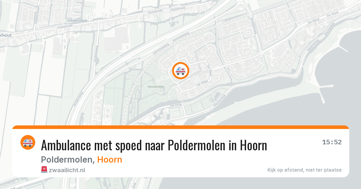 Ambulance met spoed naar Poldermolen in Hoorn — 9 jul 2026