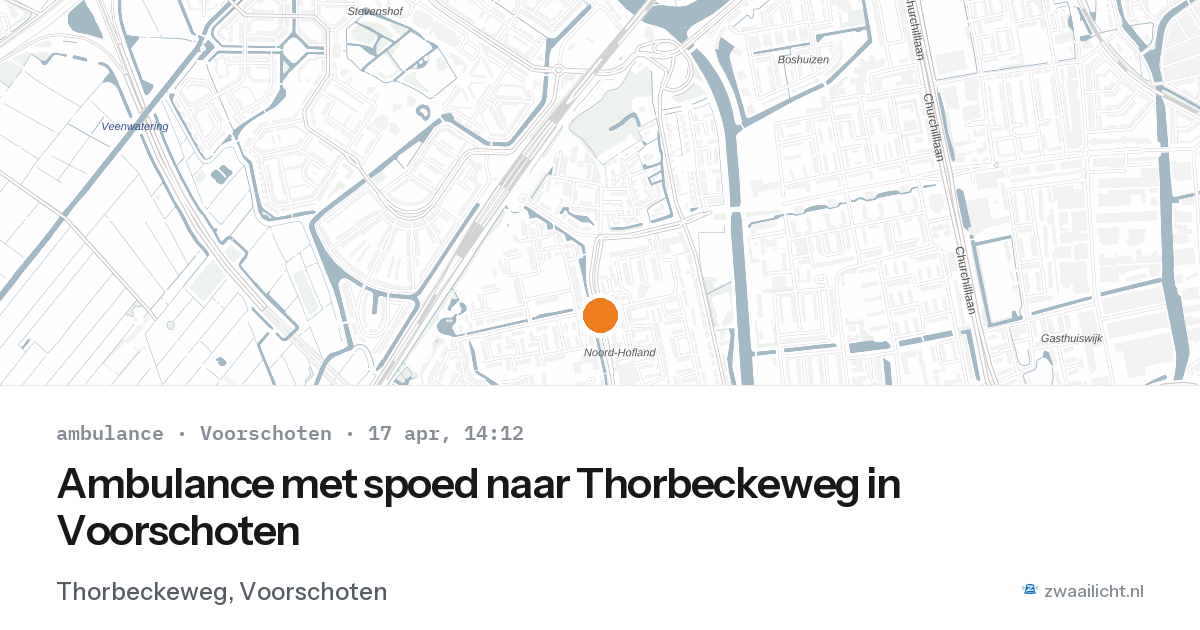 Ambulance met spoed naar Thorbeckeweg in Voorschoten — 17 apr 2026