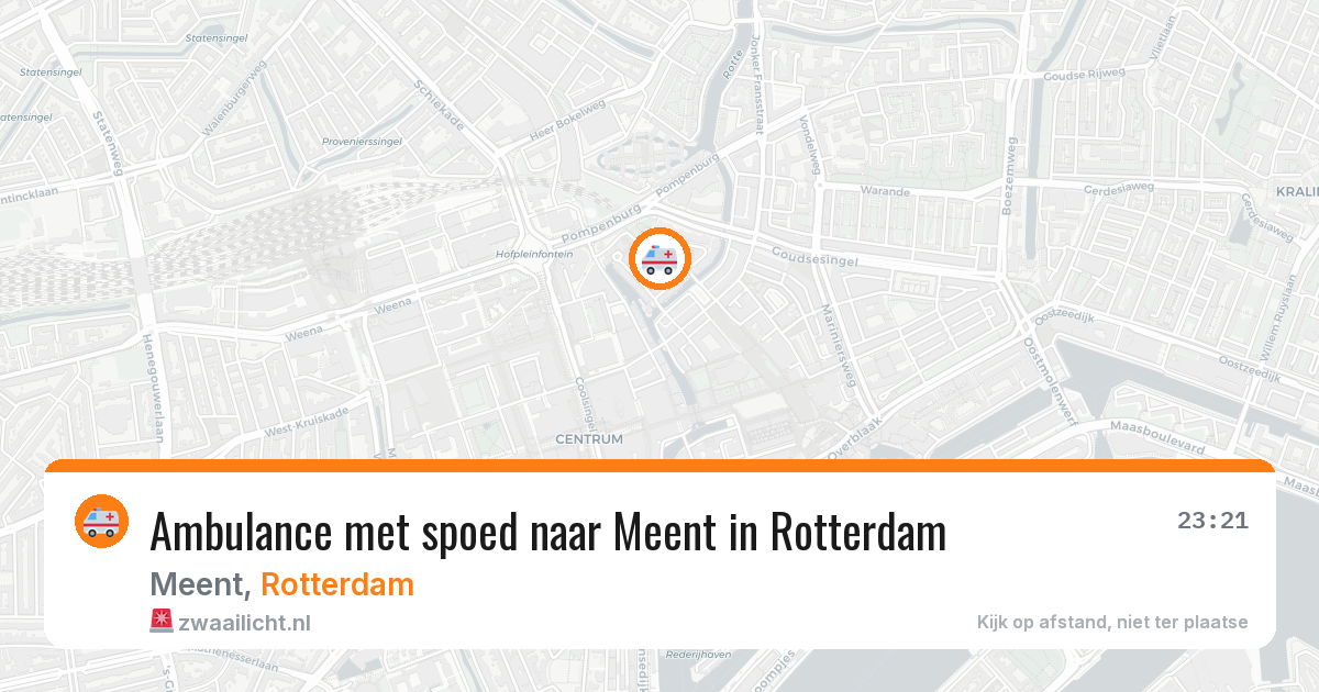 Ambulance met spoed naar Meent in Rotterdam — 24 apr 2026