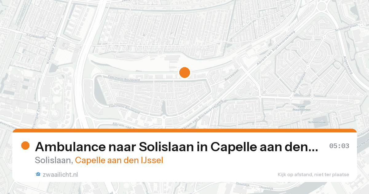 Ambulance naar Solislaan in Capelle aan den IJssel — 13 jul 2026