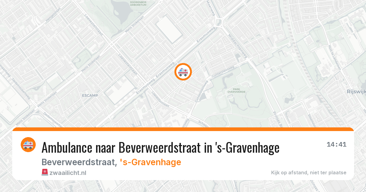 Ambulance naar Beverweerdstraat in 's-Gravenhage — 25 mei 2026