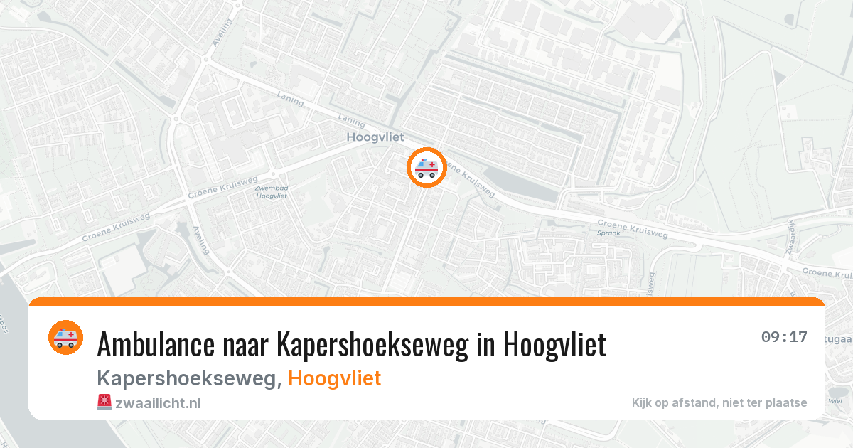 Ambulance naar Kapershoekseweg in Hoogvliet — 9 jul 2026