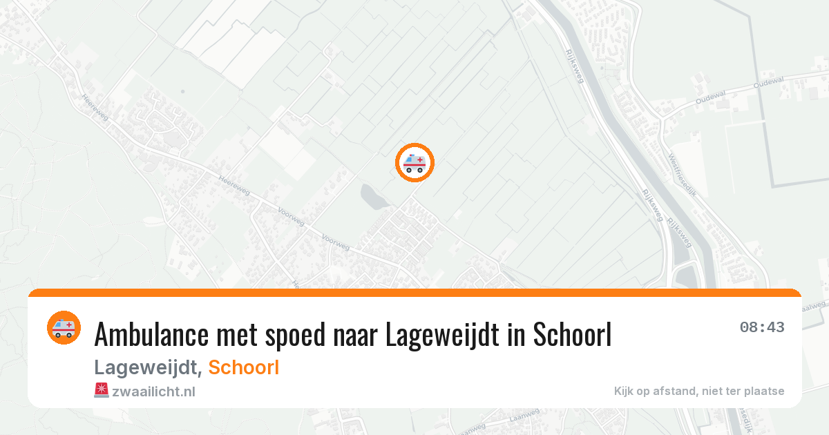 Ambulance met spoed naar Lageweijdt in Schoorl — 16 apr 2026