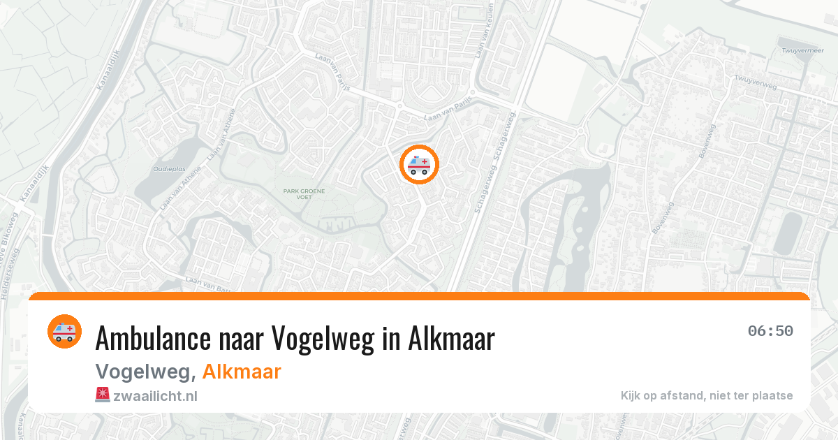 Ambulance naar Vogelweg in Alkmaar — 10 jun 2026