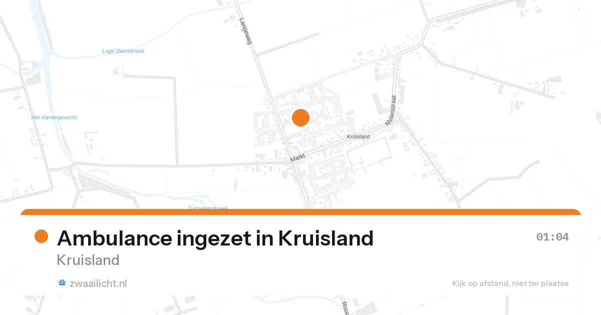 Ambulance ingezet in Kruisland — 1 feb 2026