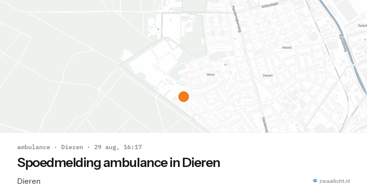 Spoedmelding ambulance in Dieren — 29 aug 2026