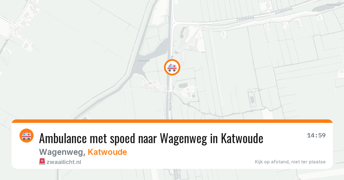 Ambulance met spoed naar Wagenweg in Katwoude — 1 feb 2026