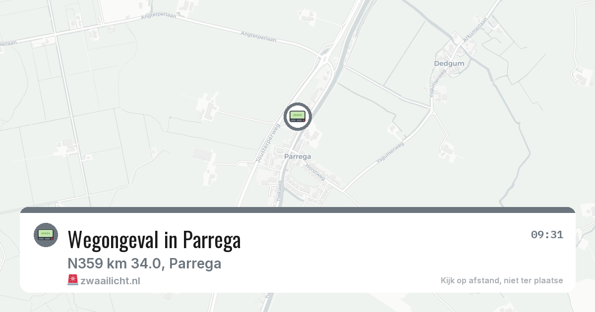 Wegongeval in Parrega — 7 mrt 2026
