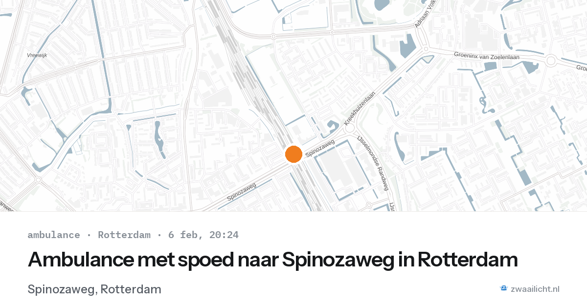 Ambulance met spoed naar Spinozaweg in Rotterdam — 6 feb 2026