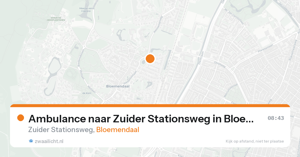 Ambulance naar Zuider Stationsweg in Bloemendaal — 24 aug 2026