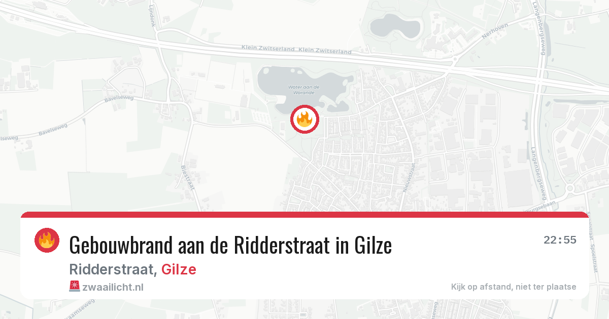 Gebouwbrand aan de Ridderstraat in Gilze — 26 jun 2026