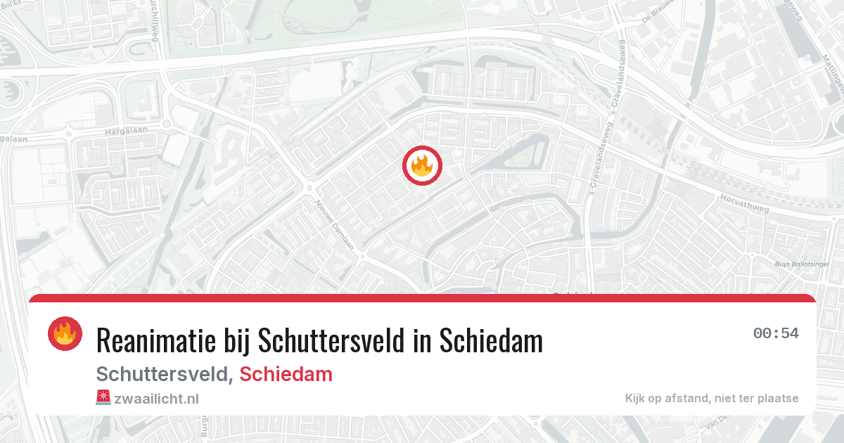 Reanimatie bij Schuttersveld in Schiedam — 28 mei 2026