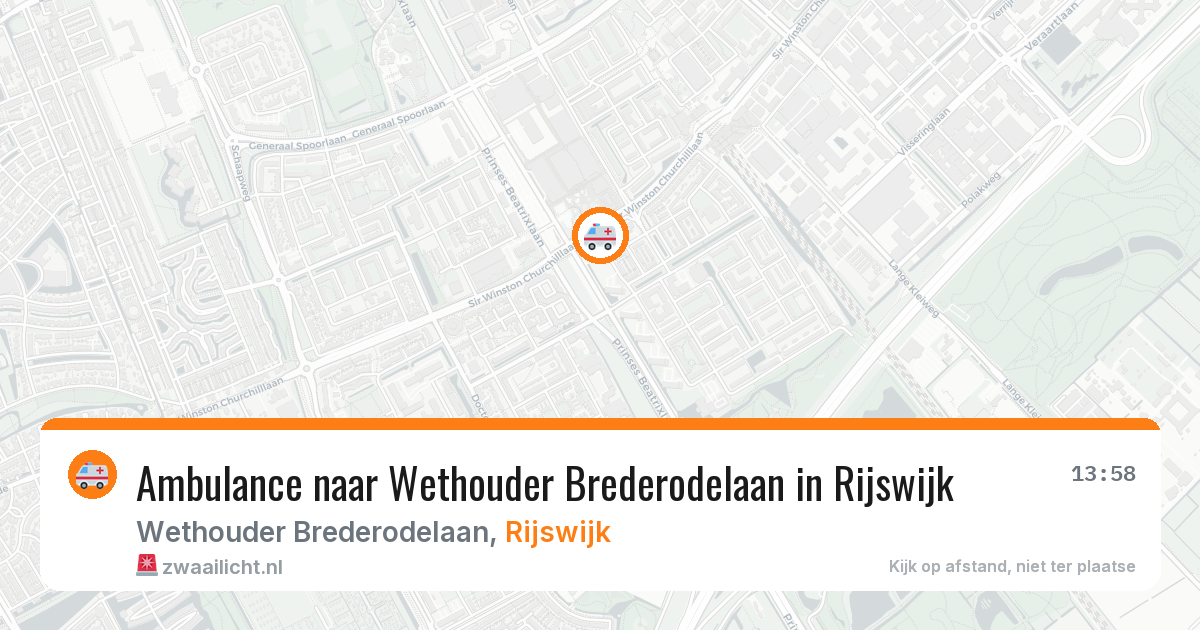 Ambulance naar Wethouder Brederodelaan in Rijswijk — 29 mei 2026