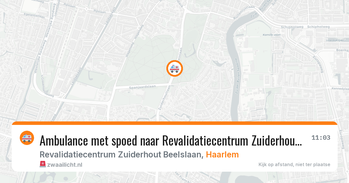 Ambulance met spoed naar Revalidatiecentrum Zuiderhout Beelslaan in Haarlem — 30 jan 2026