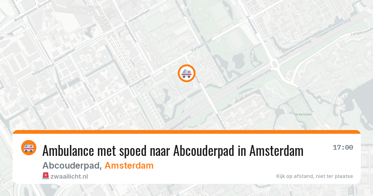Ambulance met spoed naar Abcouderpad in Amsterdam — 1 apr 2026