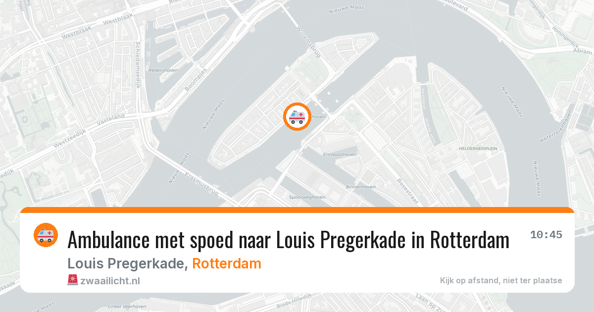 Ambulance met spoed naar Louis Pregerkade in Rotterdam — 14 jun 2026