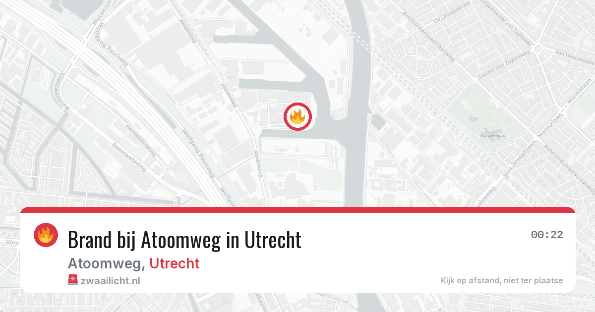 Brand bij Atoomweg in Utrecht — 4 aug 2026