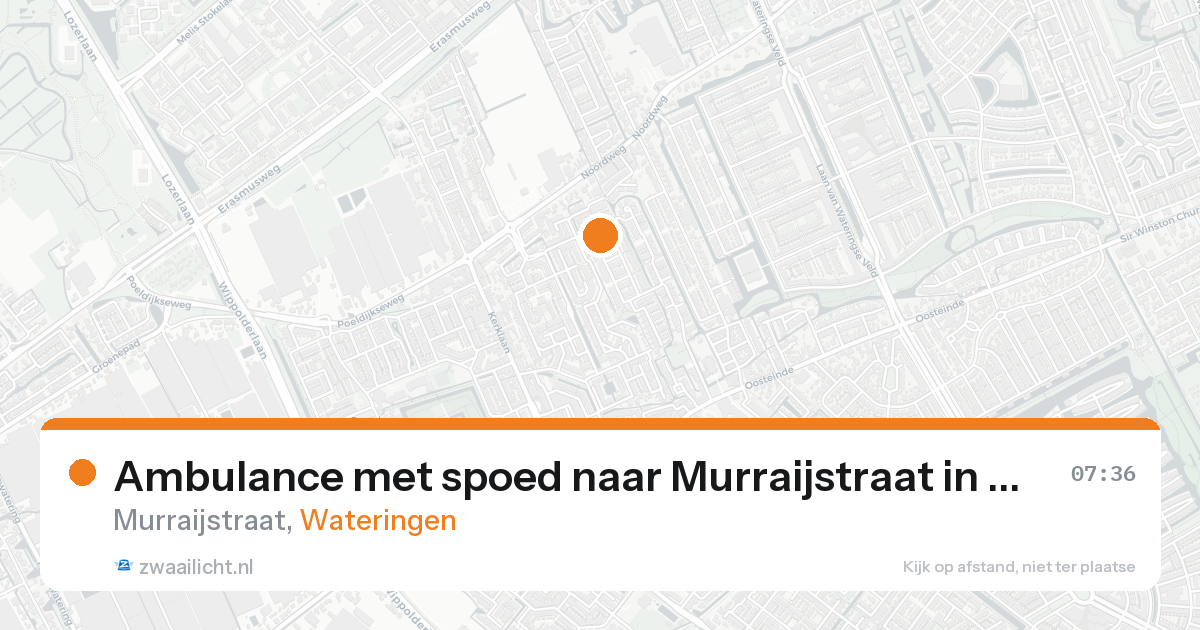 Ambulance met spoed naar Murraijstraat in Wateringen — 18 aug 2026