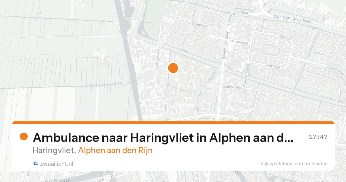 Ambulance naar Haringvliet in Alphen aan den Rijn — 22 aug 2026