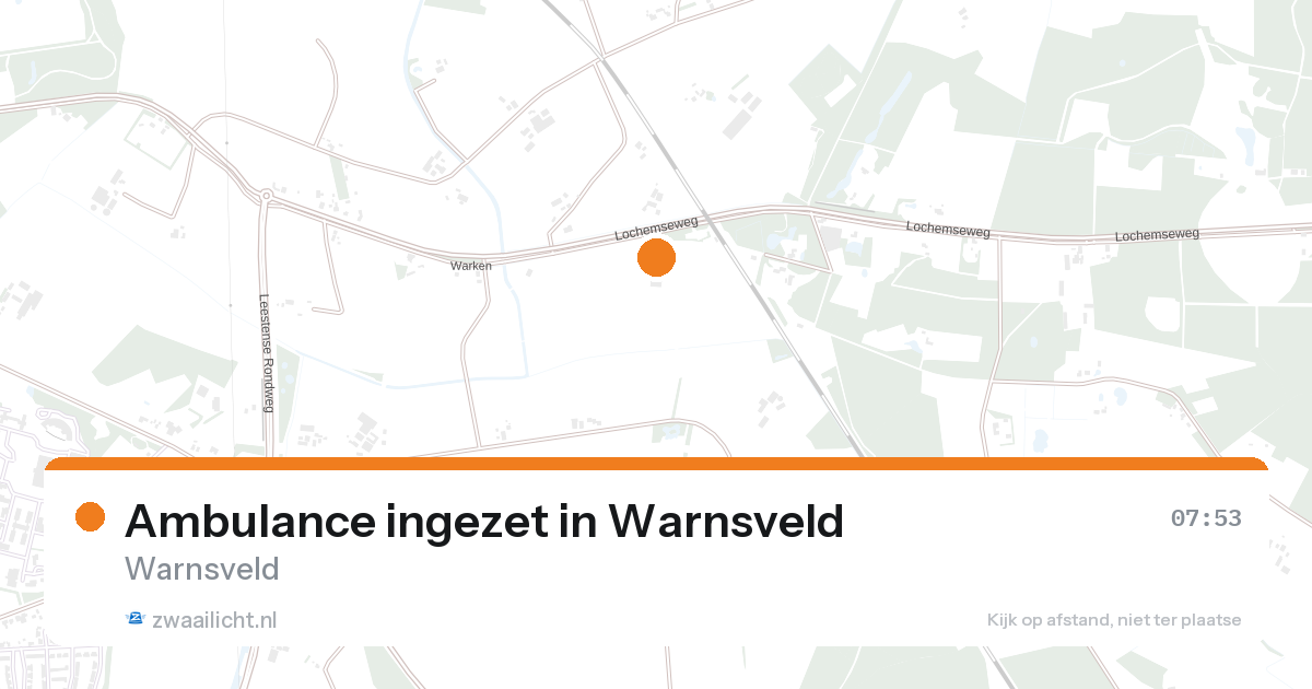 Ambulance ingezet in Warnsveld — 27 aug 2026