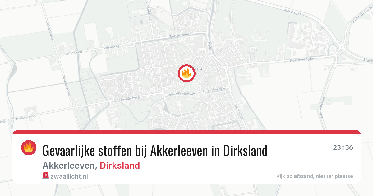 Gevaarlijke stoffen bij Akkerleeven in Dirksland — 28 mrt 2026