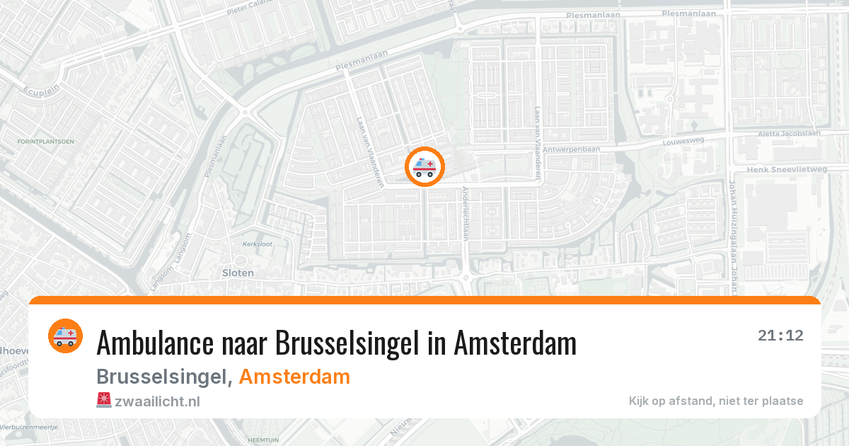 Ambulance naar Brusselsingel in Amsterdam — 9 apr 2026
