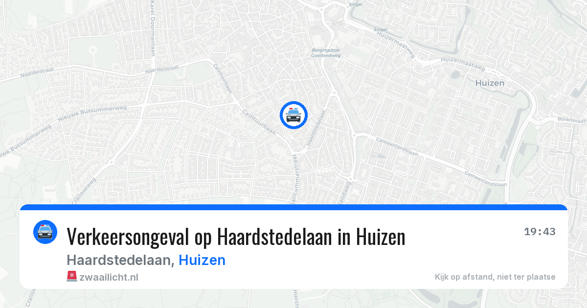 Verkeersongeval op Haardstedelaan in Huizen — 14 mrt 2026