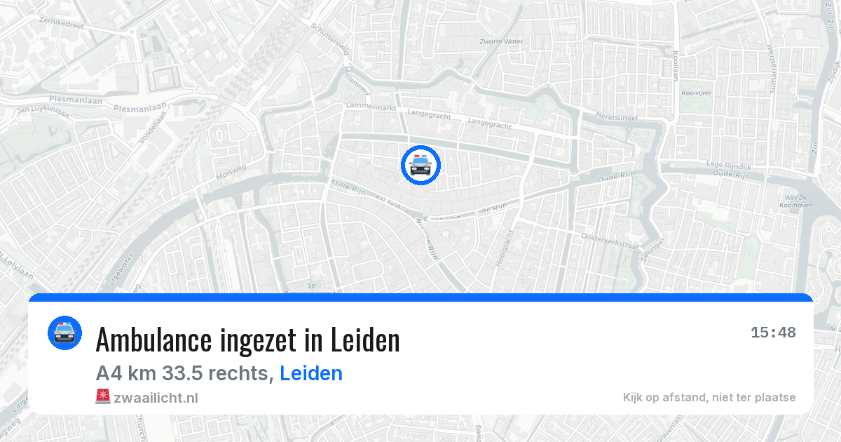Ambulance ingezet in Leiden — 4 aug 2026