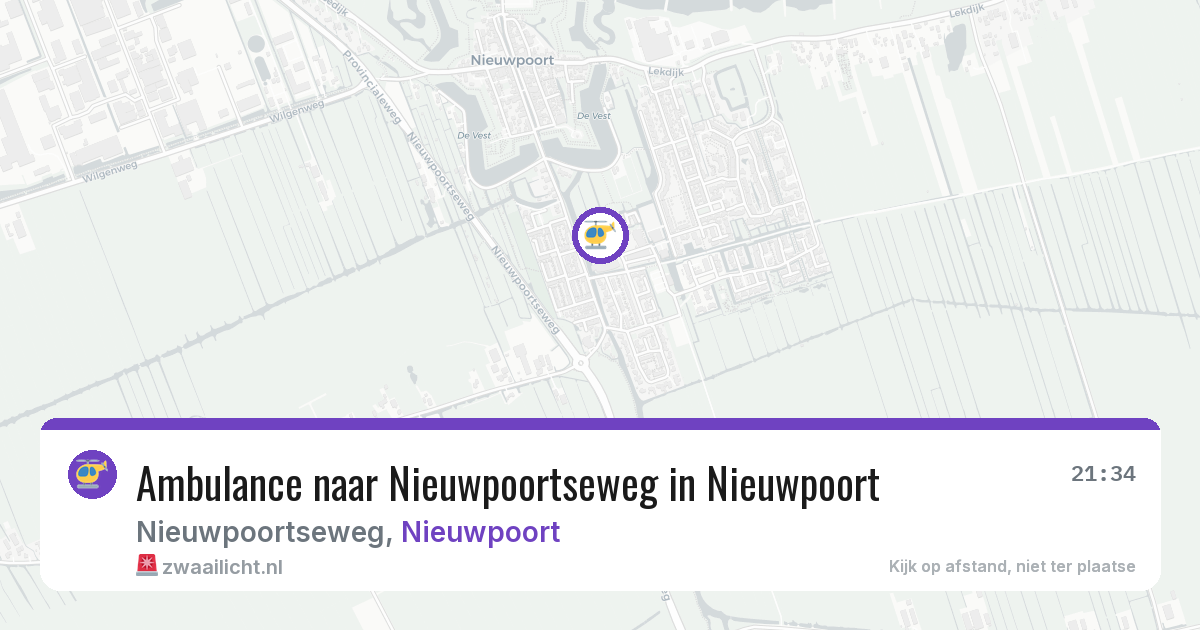Ambulance naar Nieuwpoortseweg in Nieuwpoort — 27 apr 2026