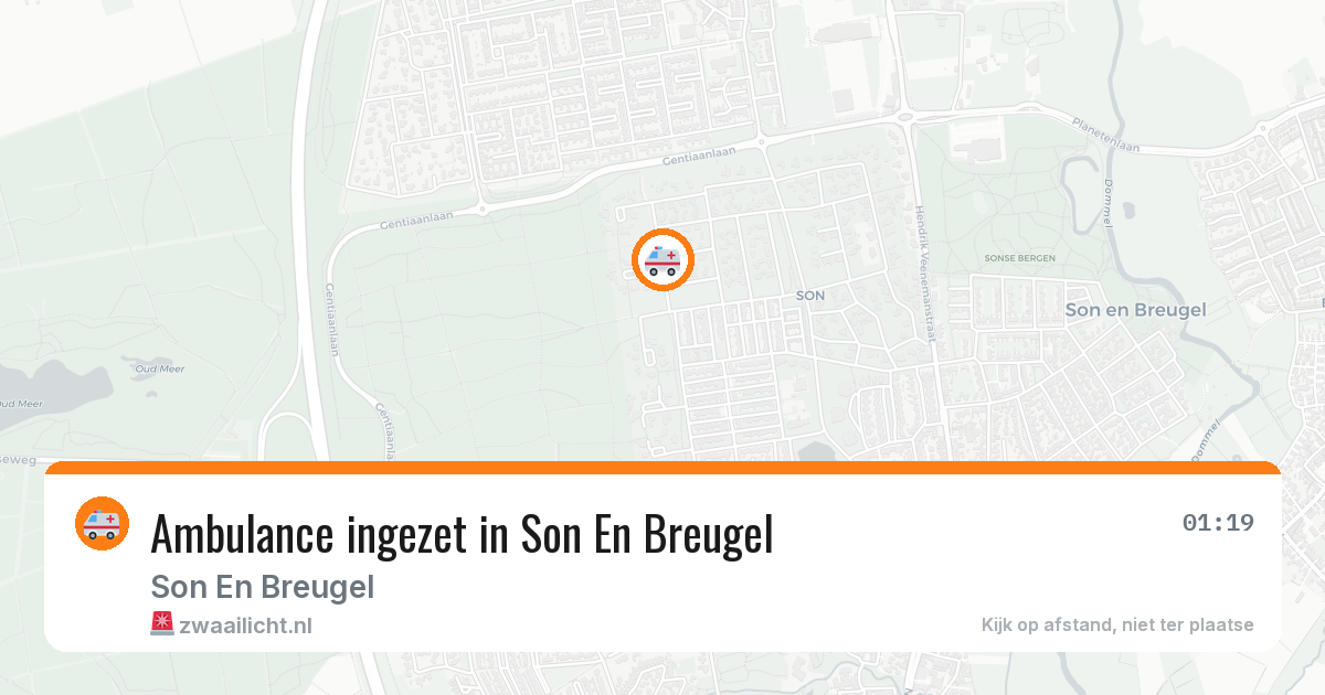 Ambulance ingezet in Son En Breugel — 10 aug 2026