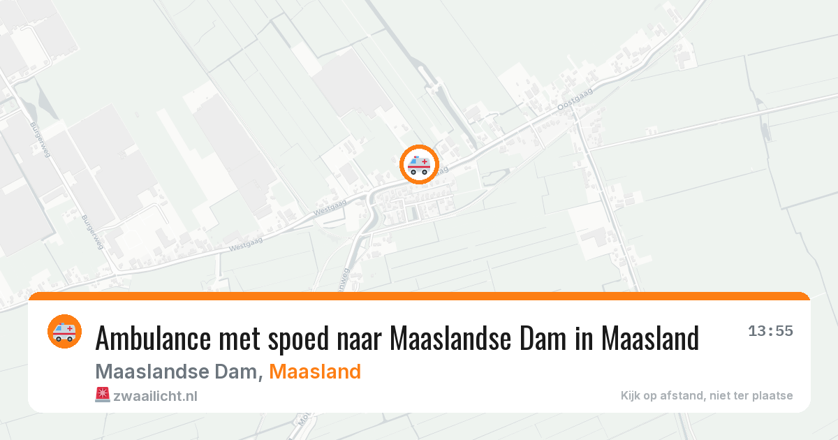 Ambulance met spoed naar Maaslandse Dam in Maasland — 7 jun 2026