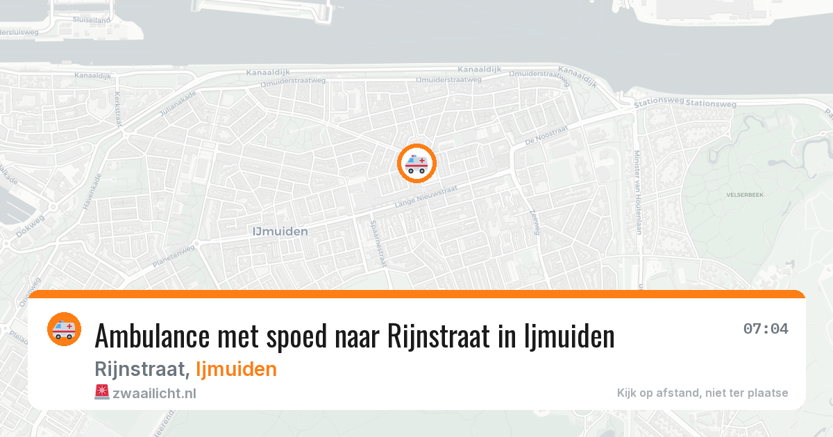 Ambulance met spoed naar Rijnstraat in Ijmuiden — 2 apr 2026
