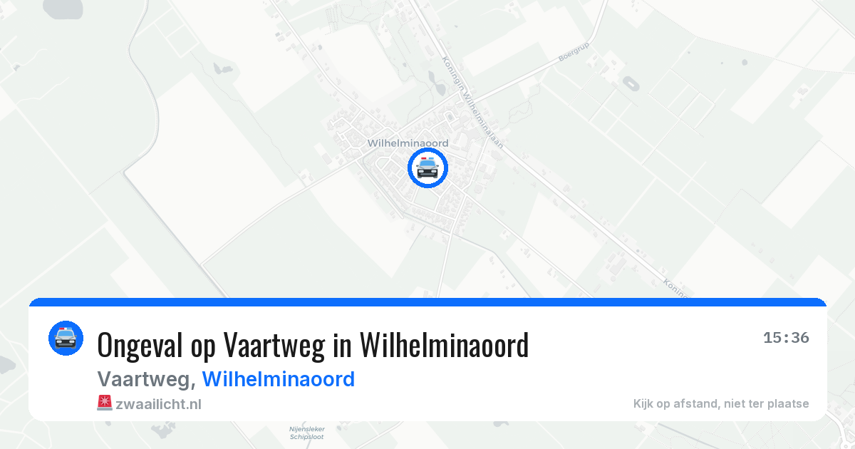 Ongeval op Vaartweg in Wilhelminaoord — 6 apr 2026