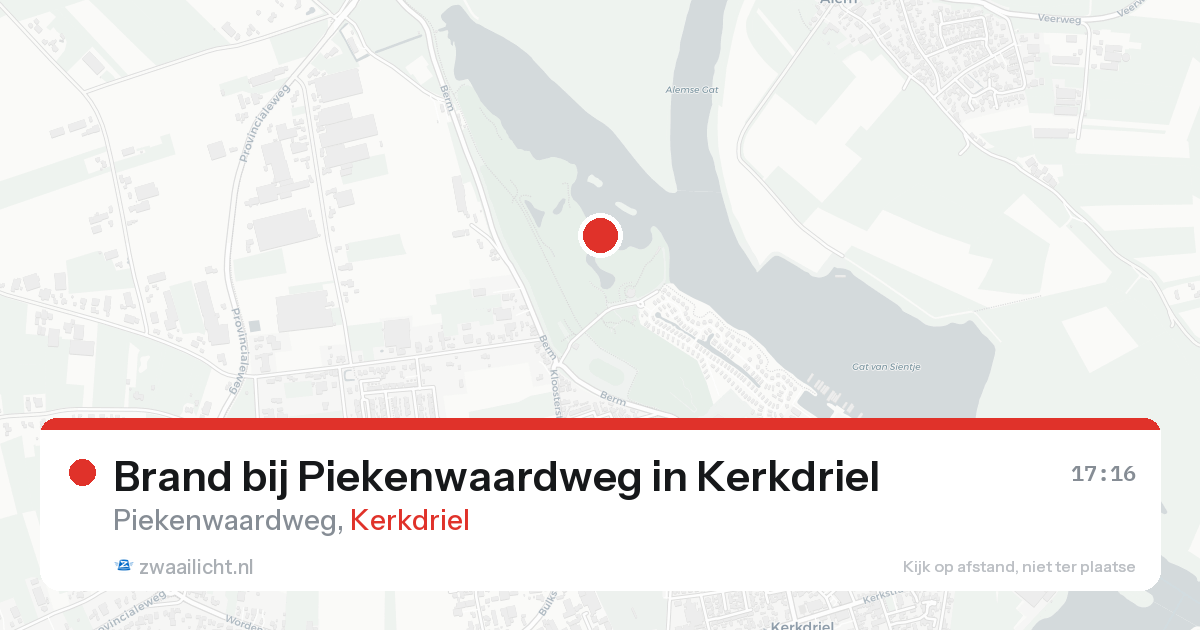 Brand bij Piekenwaardweg in Kerkdriel — 25 aug 2026
