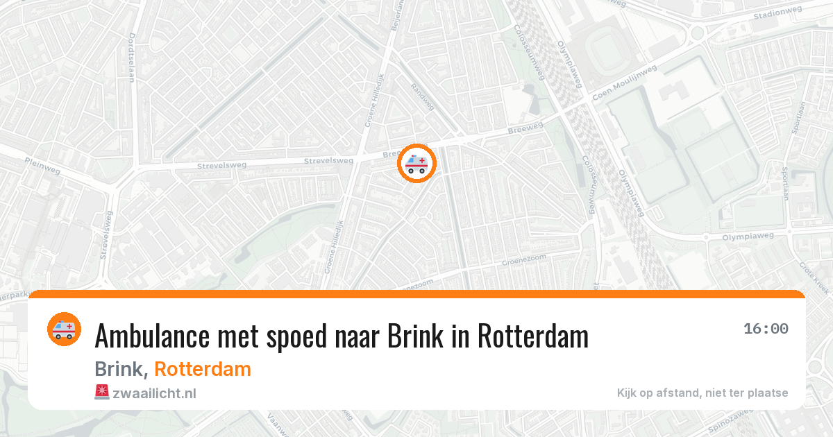 Ambulance met spoed naar Brink in Rotterdam — 12 mei 2026