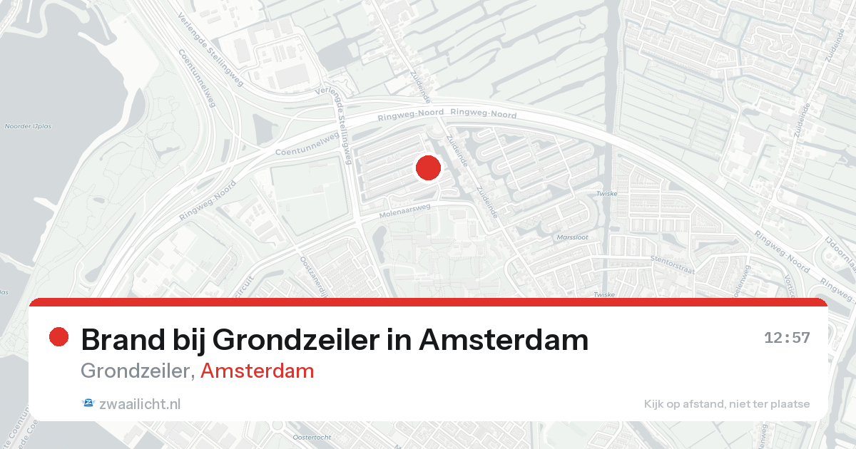 Brand bij Grondzeiler in Amsterdam — 19 aug 2026