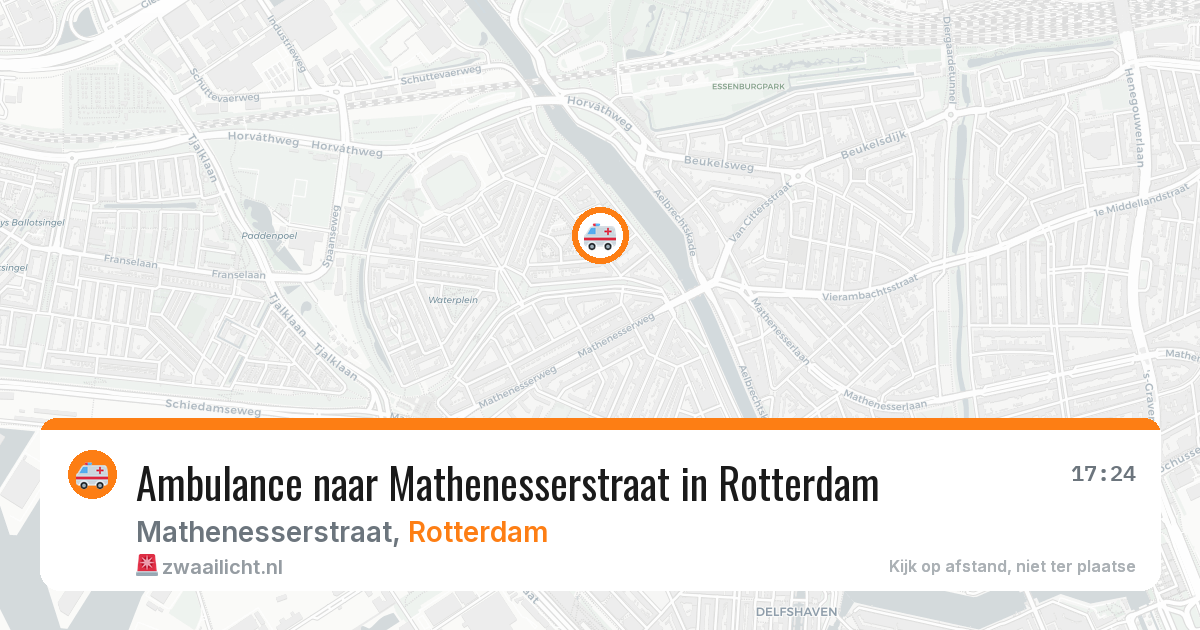 Ambulance naar Mathenesserstraat in Rotterdam — 17 mrt 2026